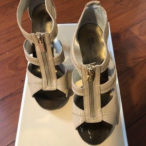 Michael Kors T Strap Nude Heels